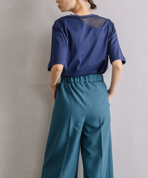 MARECHAL TERRE（マルシャルテル）の「チュール切替えトップス（Tシャツ/カットソー・レディース・グレー/ブルー/ブラック/オフホワイト・MEDIUM）」の6枚目の写真