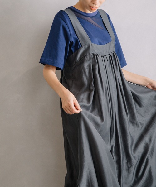 MARECHAL TERRE（マルシャルテル）の「チュール切替えトップス（Tシャツ/カットソー・レディース・グレー/ブルー/ブラック/オフホワイト・MEDIUM）」の8枚目の写真