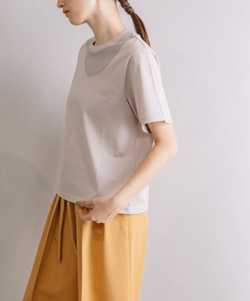MARECHAL TERRE（マルシャルテル）の「チュール切替えトップス（Tシャツ/カットソー・レディース・グレー/ブルー/ブラック/オフホワイト・MEDIUM）」の9枚目の写真