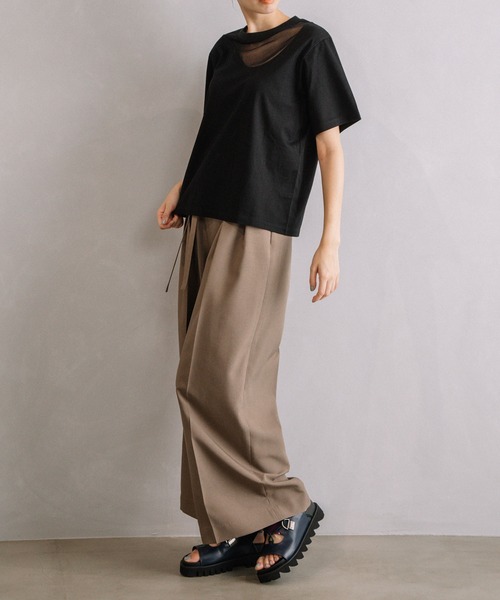 MARECHAL TERRE（マルシャルテル）の「チュール切替えトップス（Tシャツ/カットソー・レディース・グレー/ブルー/ブラック/オフホワイト・MEDIUM）」の16枚目の写真