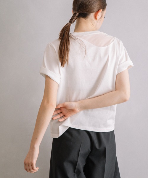MARECHAL TERRE（マルシャルテル）の「チュール切替えトップス（Tシャツ/カットソー・レディース・グレー/ブルー/ブラック/オフホワイト・MEDIUM）」の18枚目の写真