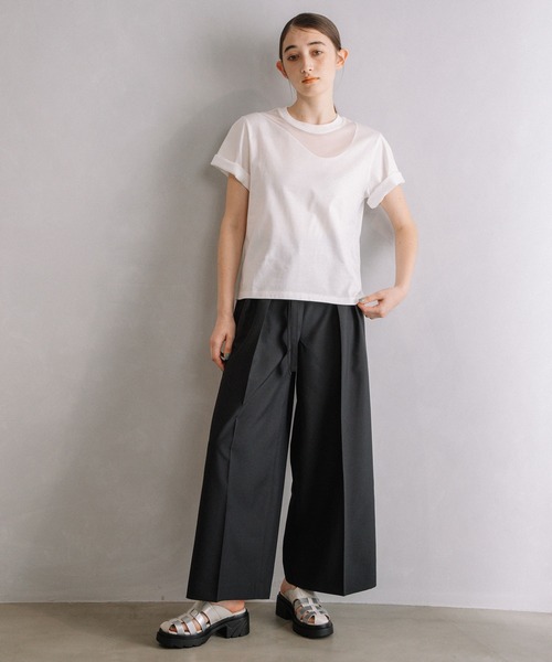 MARECHAL TERRE（マルシャルテル）の「チュール切替えトップス（Tシャツ/カットソー・レディース・グレー/ブルー/ブラック/オフホワイト・MEDIUM）」の20枚目の写真