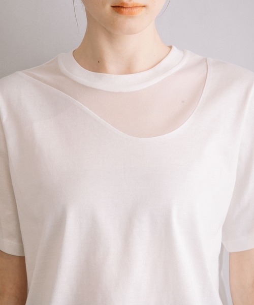 MARECHAL TERRE（マルシャルテル）の「チュール切替えトップス（Tシャツ/カットソー・レディース・グレー/ブルー/ブラック/オフホワイト・MEDIUM）」の21枚目の写真