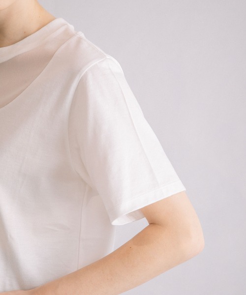 MARECHAL TERRE（マルシャルテル）の「チュール切替えトップス（Tシャツ/カットソー・レディース・グレー/ブルー/ブラック/オフホワイト・MEDIUM）」の22枚目の写真