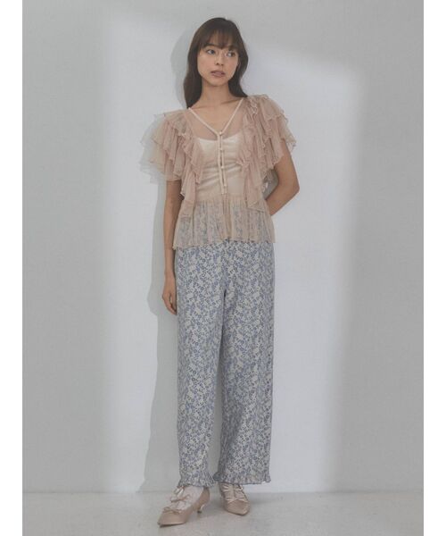 merry jenny（メリージェニー）の「フェザーフリルチュールブラウス（シャツ/ブラウス・レディース・アイボリー/ブラック/ライトベージュ・FREE）」の16枚目の写真