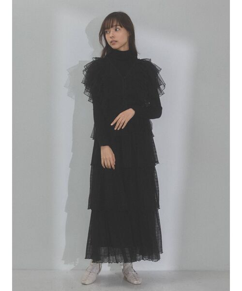 merry jenny（メリージェニー）の「フェザーフリルチュールブラウス（シャツ/ブラウス・レディース・アイボリー/ブラック/ライトベージュ・FREE）」の22枚目の写真