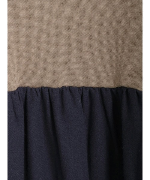 Samansa Mos2（サマンサ モスモス）の「ドッキングロゴワンピース（ワンピース・レディース・モカ/グレー/ブラック・ﾌﾘ-）」の9枚目の写真