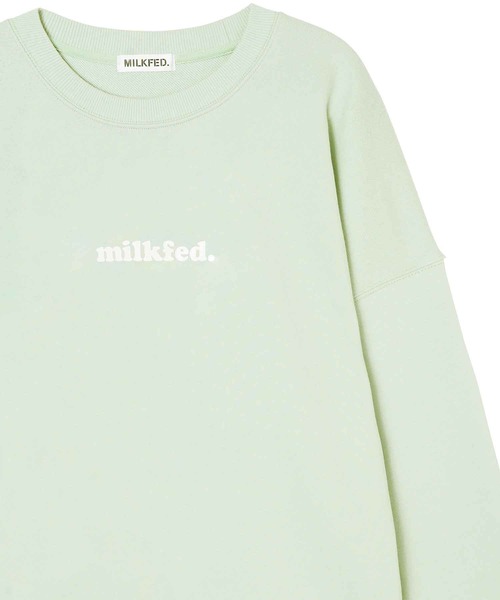 MILKFED.(ミルクフェド)の「COOPER LOGO SWEAT TOP(スウェット・レディース・ライトグリーン/オフホワイト/ブラック・ONE SIZE)」の3枚目の写真