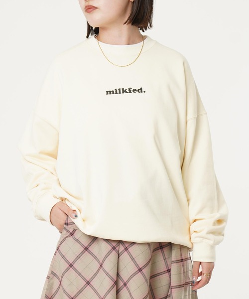 MILKFED.(ミルクフェド)の「COOPER LOGO SWEAT TOP(スウェット・レディース・ライトグリーン/オフホワイト/ブラック・ONE SIZE)」の20枚目の写真