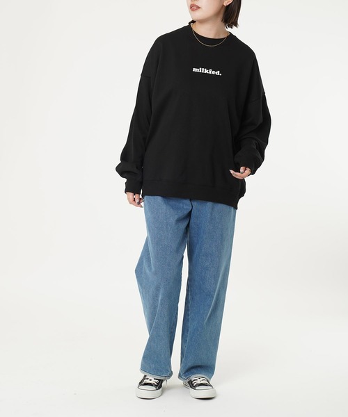 MILKFED.(ミルクフェド)の「COOPER LOGO SWEAT TOP(スウェット・レディース・ライトグリーン/オフホワイト/ブラック・ONE SIZE)」の21枚目の写真