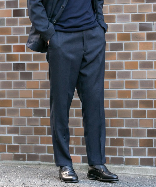 URBAN RESEARCH DOORS(アーバンリサーチドアーズ)の「LIFE STYLE TAILOR ウールライクコンフォータブルパンツ(スーツパンツ・メンズ・ネイビー/ブラウン・SMALL/MEDIUM/LARGE/X-LARGE)」の1枚目の写真