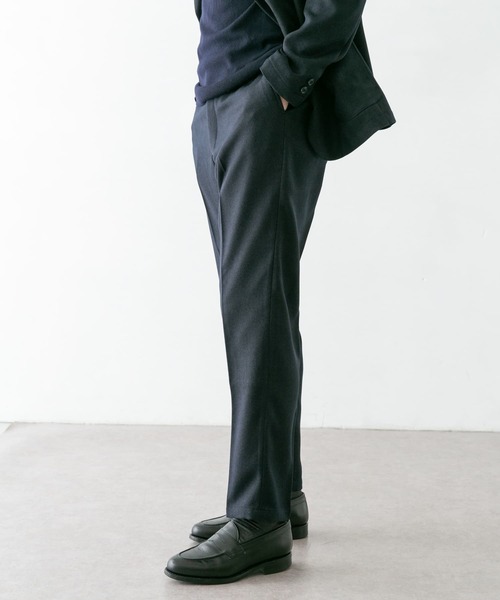 URBAN RESEARCH DOORS(アーバンリサーチドアーズ)の「LIFE STYLE TAILOR ウールライクコンフォータブルパンツ(スーツパンツ・メンズ・ネイビー/ブラウン・SMALL/MEDIUM/LARGE/X-LARGE)」の9枚目の写真