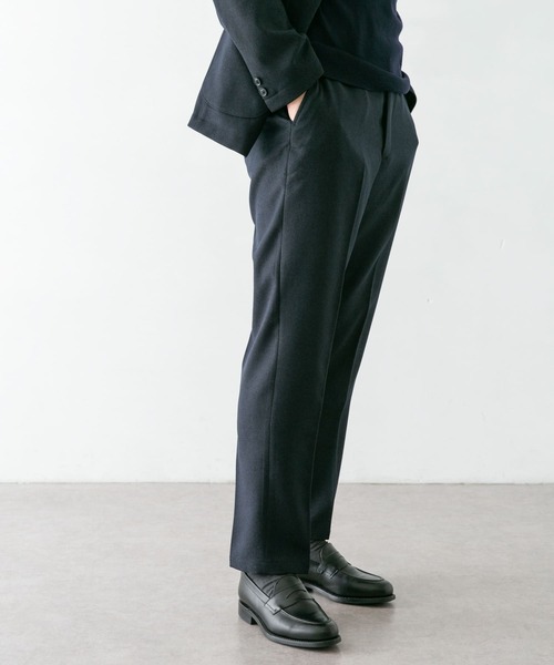 URBAN RESEARCH DOORS(アーバンリサーチドアーズ)の「LIFE STYLE TAILOR ウールライクコンフォータブルパンツ(スーツパンツ・メンズ・ネイビー/ブラウン・SMALL/MEDIUM/LARGE/X-LARGE)」の11枚目の写真
