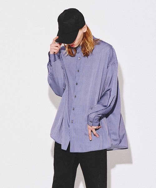 tk.TAKEO KIKUCHI（ティーケータケオキクチ）の「◆なめらかストライプシャツ（シャツ/ブラウス・メンズ・ブルー系7/ネイビー系2/ブルー系2・01/02/03）」の2枚目の写真