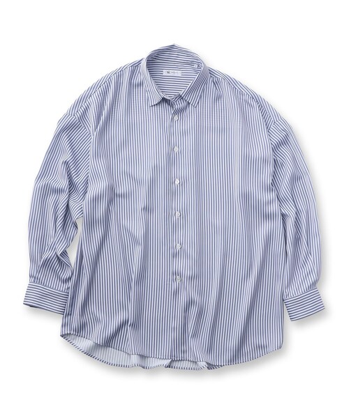 tk.TAKEO KIKUCHI（ティーケータケオキクチ）の「◆なめらかストライプシャツ（シャツ/ブラウス・メンズ・ブルー系7/ネイビー系2/ブルー系2・01/02/03）」の4枚目の写真