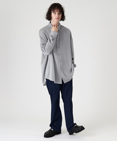 tk.TAKEO KIKUCHI（ティーケータケオキクチ）の「◆なめらかストライプシャツ（シャツ/ブラウス・メンズ・ブルー系7/ネイビー系2/ブルー系2・01/02/03）」の14枚目の写真