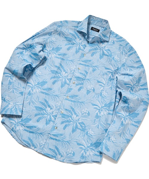 MEN'S BIGI（メンズビギ）の「フラワーJQシャンブレーシャツ（シャツ/ブラウス・メンズ・ピンク/グレー/ブルー・01/02/03/04）」の2枚目の写真