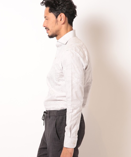 MEN'S BIGI（メンズビギ）の「フラワーJQシャンブレーシャツ（シャツ/ブラウス・メンズ・ピンク/グレー/ブルー・01/02/03/04）」の11枚目の写真