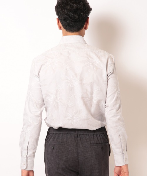 MEN'S BIGI（メンズビギ）の「フラワーJQシャンブレーシャツ（シャツ/ブラウス・メンズ・ピンク/グレー/ブルー・01/02/03/04）」の12枚目の写真