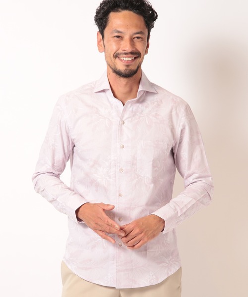 MEN'S BIGI（メンズビギ）の「フラワーJQシャンブレーシャツ（シャツ/ブラウス・メンズ・ピンク/グレー/ブルー・01/02/03/04）」の9枚目の写真