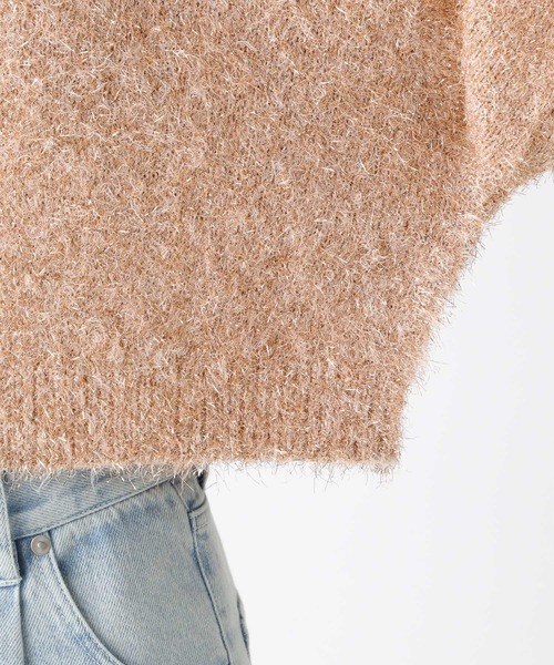 Heather（ヘザー）の「ラメニットショートカーディガン 188010