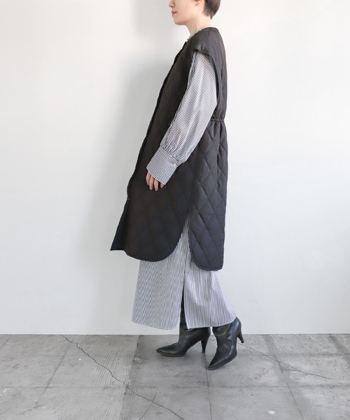 LEPSIM（レプシィム）の「【FOR I SERIES】フトベルトストライプワンピース　182227（シャツワンピース・レディース・ブルー/グリーン/グレー・FREE）」の21枚目の写真