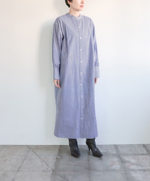 LEPSIM（レプシィム）の「【FOR I SERIES】フトベルトストライプワンピース　182227（シャツワンピース・レディース・ブルー/グリーン/グレー・FREE）」の22枚目の写真