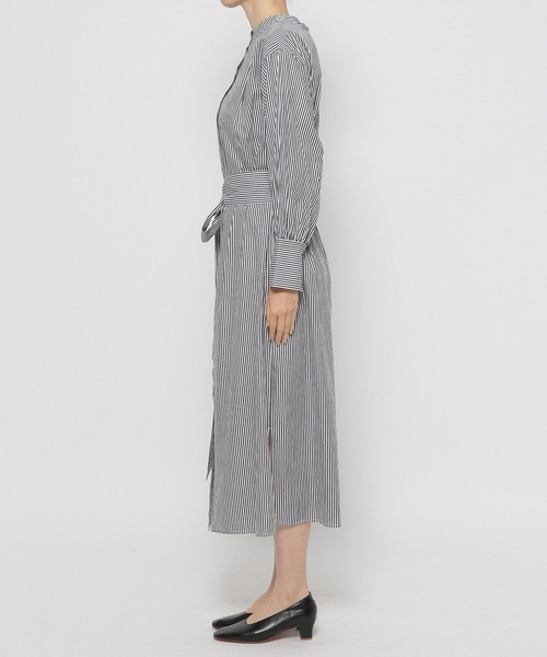 LEPSIM（レプシィム）の「【FOR I SERIES】フトベルトストライプワンピース　182227（シャツワンピース・レディース・ブルー/グリーン/グレー・FREE）」の5枚目の写真