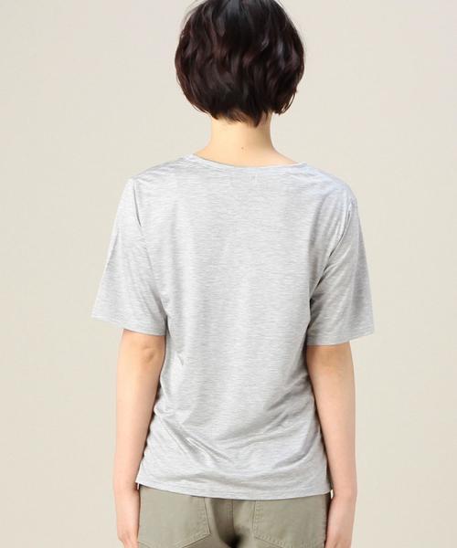 BEAUTY&YOUTH UNITED ARROWS（ビューティーアンドユースユナイテッドアローズ）の「BYBC ルーズポケットVネック Tシャツ◆（Tシャツ/カットソー・レディース・ホワイト/ブラック/ライトグレー/イエロー・フリー）」の5枚目の写真