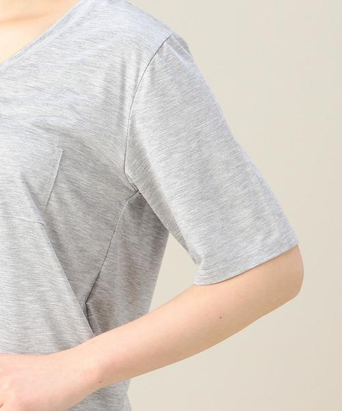 BEAUTY&YOUTH UNITED ARROWS（ビューティーアンドユースユナイテッドアローズ）の「BYBC ルーズポケットVネック Tシャツ◆（Tシャツ/カットソー・レディース・ホワイト/ブラック/ライトグレー/イエロー・フリー）」の18枚目の写真