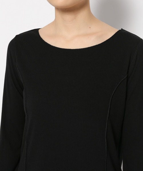 PAGEBOY（ページボーイ）の「ボートネックテレコプルオーバー（Tシャツ/カットソー・レディース・ブラック/オフホワイト/ブルー・FREE）」の18枚目の写真