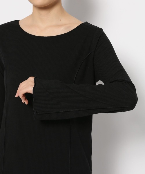 PAGEBOY（ページボーイ）の「ボートネックテレコプルオーバー（Tシャツ/カットソー・レディース・ブラック/オフホワイト/ブルー・FREE）」の15枚目の写真