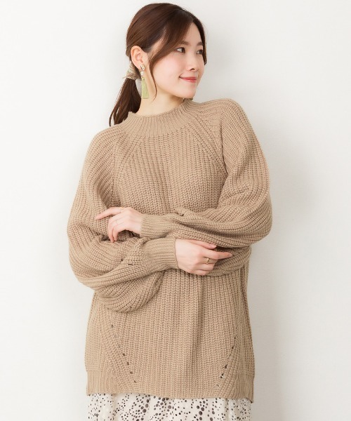 【セール】atONE 畔編みボリューム袖 クルーネックセーター（ニット/セーター）｜atONE（アットワン）