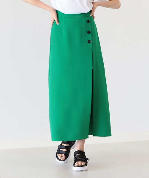 Ray BEAMS（レイビームス）の「Ray BEAMS / アシンメトリー スリット ナロー スカート（スカート・レディース・ブラック/オレンジ/ケリー・0/1）」の18枚目の写真