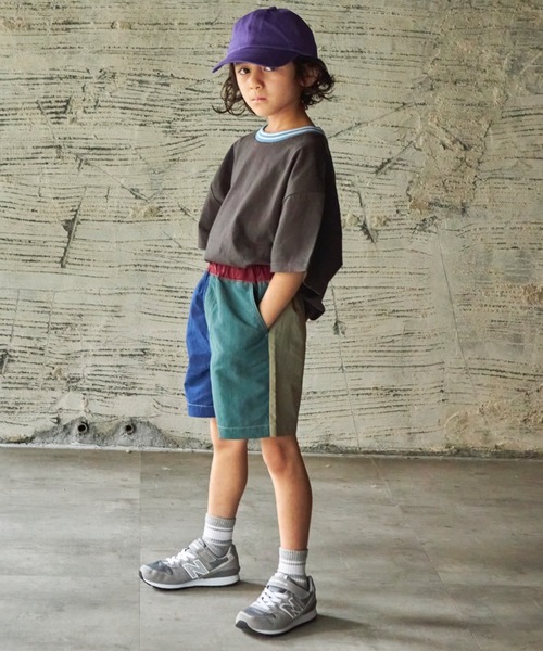 PAIRMANON STREET（ペアマノンストリート）の「【PAIRMANON STREET】 リップストップナイロンクレイジーハーフパンツ（その他パンツ・キッズ・カーキ/オレンジ/ブラック/ネイビー・140/150/90/120/100/110/130/160）」の7枚目の写真