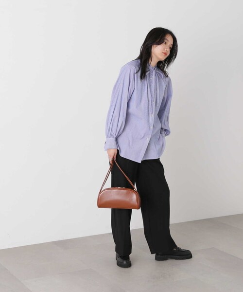 N.（N. Natural Beauty Basic）（エヌエヌナチュラルビューティーベーシック）の「【S Size Line】◆ハイウエスト切替ストレートパンツ（スラックス・レディース・ブラック/ナチュラル/ピンク・SMALL/MEDIUM）」の19枚目の写真