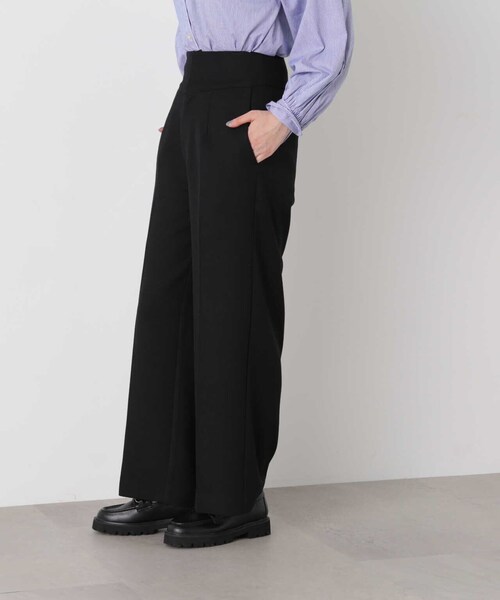 N.（N. Natural Beauty Basic）（エヌエヌナチュラルビューティーベーシック）の「【S Size Line】◆ハイウエスト切替ストレートパンツ（スラックス・レディース・ブラック/ナチュラル/ピンク・SMALL/MEDIUM）」の21枚目の写真