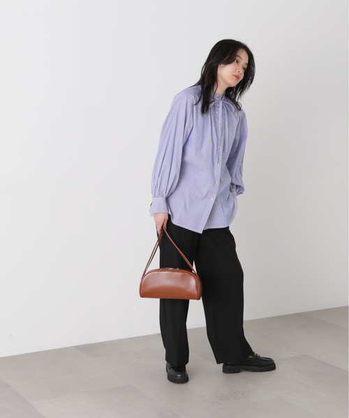 N.（N. Natural Beauty Basic）（エヌエヌナチュラルビューティーベーシック）の「【S Size Line】◆ハイウエスト切替ストレートパンツ（スラックス・レディース・ブラック/ナチュラル/ピンク・SMALL/MEDIUM）」の6枚目の写真
