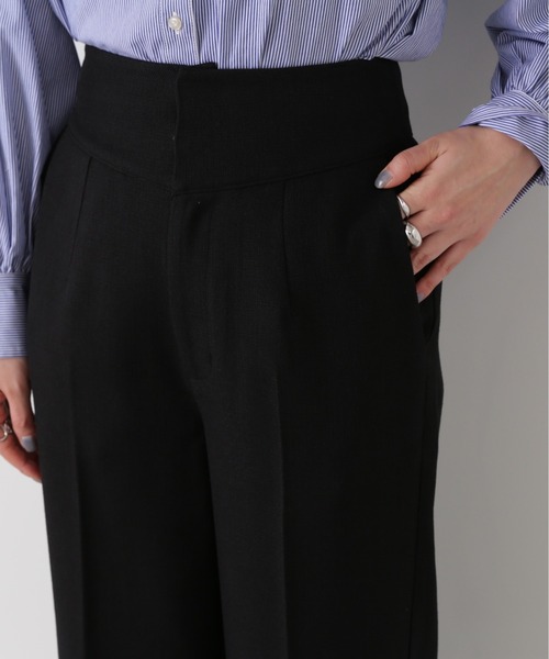 N.（N. Natural Beauty Basic）（エヌエヌナチュラルビューティーベーシック）の「【S Size Line】◆ハイウエスト切替ストレートパンツ（スラックス・レディース・ブラック/ナチュラル/ピンク・SMALL/MEDIUM）」の15枚目の写真