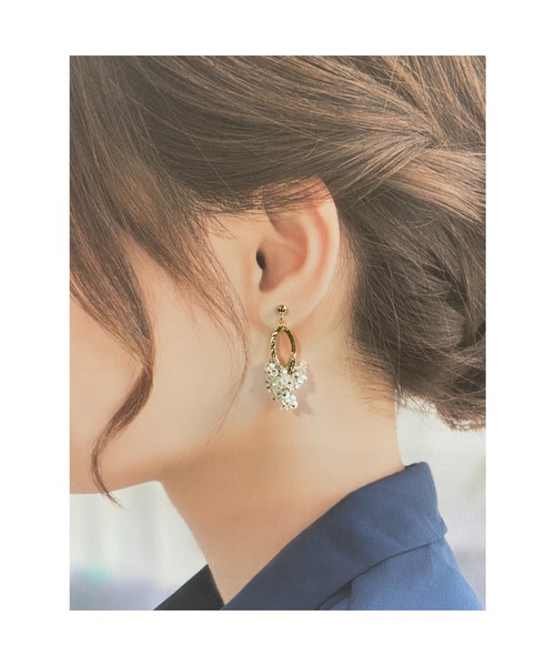 tone(トーン)の「【Hi-na】つぶつぶビーズクロッシェ(ビーズ編み) イヤリング(MA)(イヤリング・レディース・レッド/その他/クリア/ブラック・FREE)」の15枚目の写真
