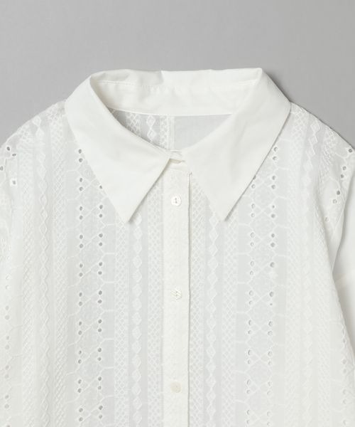 JEANASIS（ジーナシス）の「クレイジーカットワークレースシャツ/189175（シャツ/ブラウス・レディース・ホワイト/ブラック・FREE）」の12枚目の写真