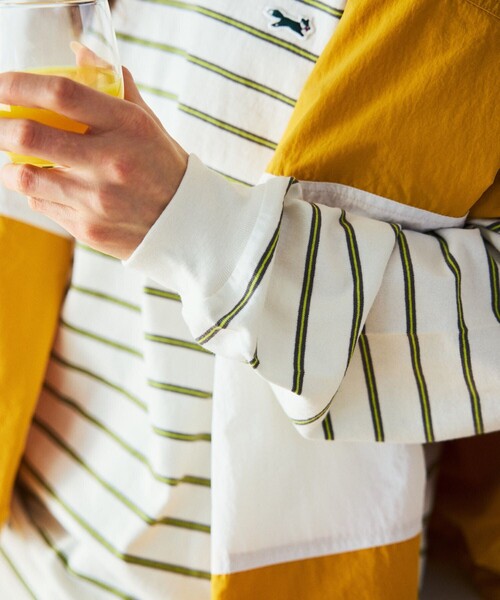 TOWNCRAFT(タウンクラフト)の「TOWN CRAFT/タウンクラフト 別注 マルチボーダーロングスリーブTシャツ/ロンT(Tシャツ/カットソー・メンズ・ホワイト/ブラック/パープル/グレー/イエロー・LARGE/MEDIUM)」の20枚目の写真