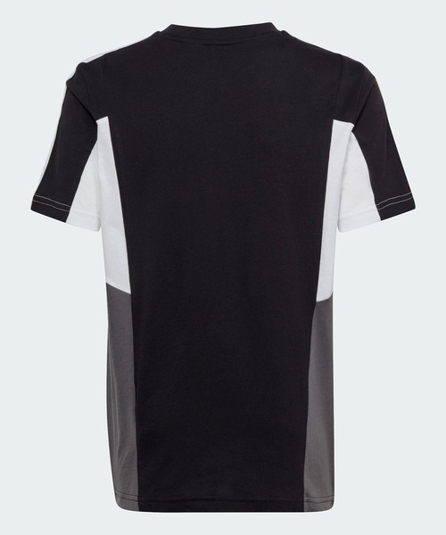 adidas(アディダス)の「カラーブロック スリーストライプス レギュラーフィット 半袖Tシャツ / アディダス adidas(Tシャツ/カットソー・キッズ・ブルー/ネイビー/ブラック・130/140/150/160)」の6枚目の写真
