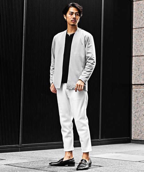 JOKER(ジョーカー)の「【SOMEDIFF】ハニカムメッシュアンクルパンツ メンズ 軽量 通気性 カジュアルスーツ メッシュ(スラックス・メンズ・ブラック/ホワイト/ネイビー・L/M/XL)」の10枚目の写真