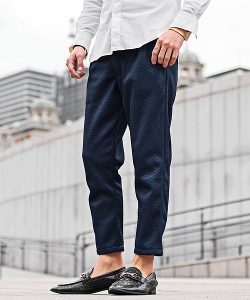 JOKER(ジョーカー)の「【SOMEDIFF】ハニカムメッシュアンクルパンツ メンズ 軽量 通気性 カジュアルスーツ メッシュ(スラックス・メンズ・ブラック/ホワイト/ネイビー・L/M/XL)」の18枚目の写真