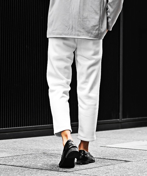 JOKER(ジョーカー)の「【SOMEDIFF】ハニカムメッシュアンクルパンツ メンズ 軽量 通気性 カジュアルスーツ メッシュ(スラックス・メンズ・ブラック/ホワイト/ネイビー・L/M/XL)」の9枚目の写真