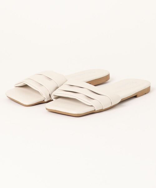 STYLEBLOCK(スタイルブロック)の「ソフトPUフラットサンダル(サンダル・レディース・パープル/レッド/ブラック/カーキ/ベージュ・38/37/36/35/39/40)」の7枚目の写真