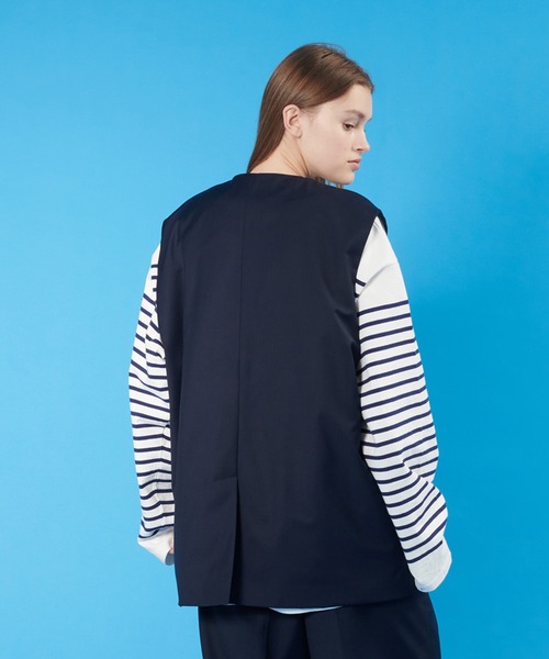 ONCILY(オンシェリー)の「【SET UP可能】HAND STITCH DOUBLE GILET VEST / ハンドステッチダブルジレベスト(ベスト・メンズ・カーキ/ネイビー/ダークブラウン・LARGE/MEDIUM)」の8枚目の写真