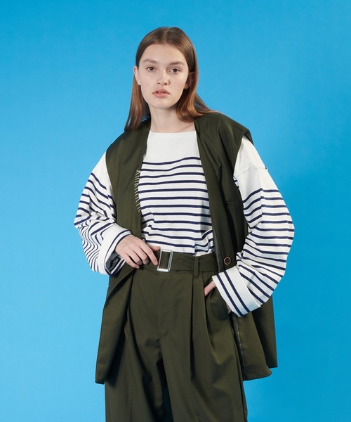 ONCILY(オンシェリー)の「【SET UP可能】HAND STITCH DOUBLE GILET VEST / ハンドステッチダブルジレベスト(ベスト・メンズ・カーキ/ネイビー/ダークブラウン・LARGE/MEDIUM)」の19枚目の写真