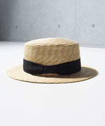 GLOSTER | 【GLOSTER/グロスター】STRAW BOATER HAT ストローハット 麦わら カンカン帽(ハット)